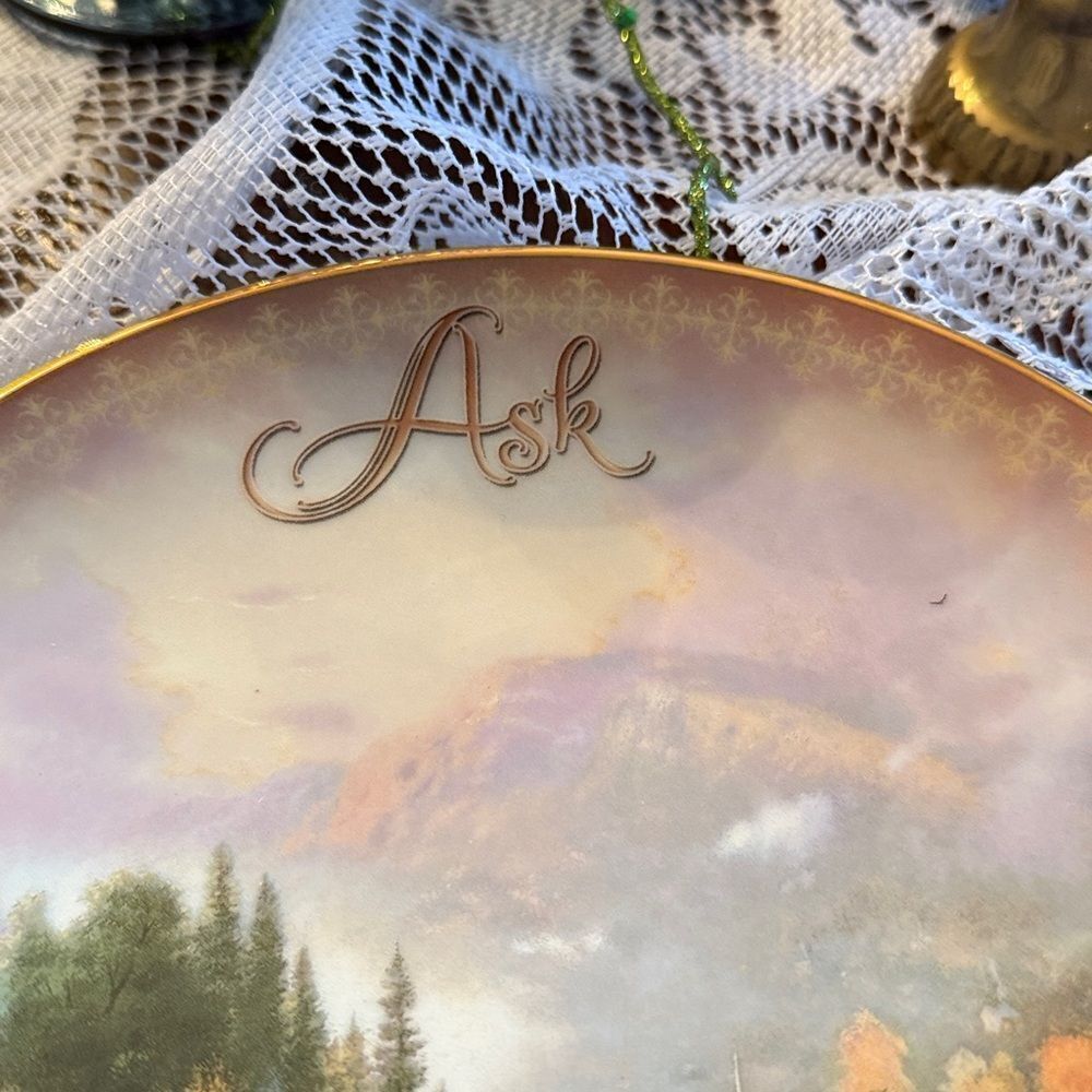 Thomas Kinkade Simpler Times Plate Ask Spirit of Life 8th Issue w/Gold Trim - Picture 5 of 8